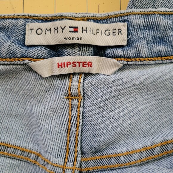 Vintage Tommy Hilfiger Hipster Blue Jean Capris Misses 18 - Picture 1 of 10